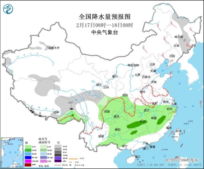 冷空氣繼續(xù)影響中東部地區(qū) 西南地區(qū)東部至長江中下游地區(qū)多陰雨