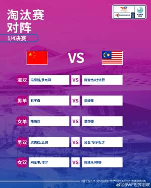 3-0力克馬來西亞隊(duì)，國(guó)羽闖入蘇迪曼杯半決賽